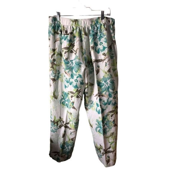 Chico’s Linen Tropical Slacks L - Picture 2 of 12